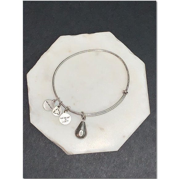 Alex and Ani Swarovski Crystal Emerald Teardrop Bangle Bracelet Birth Month May - Picture 4 of 5